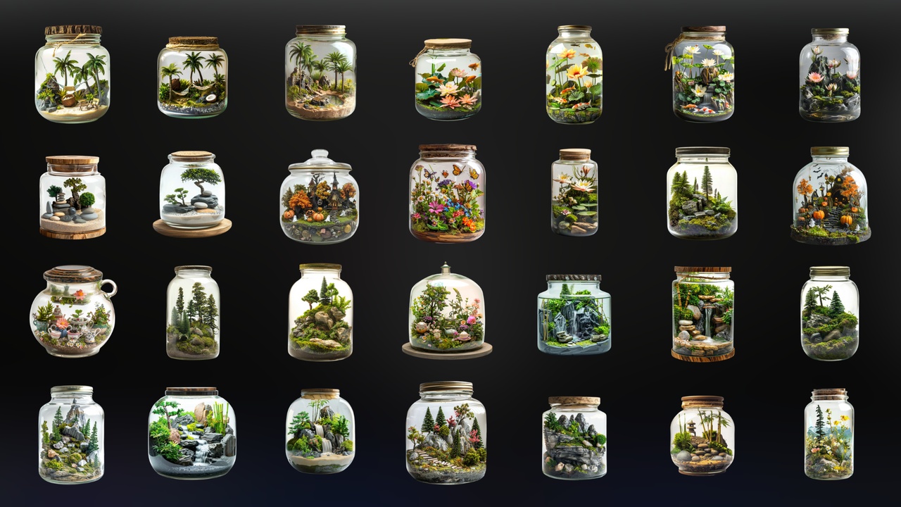 Media 1 for listing Miniature ecosystem in a jar - Icon Pack