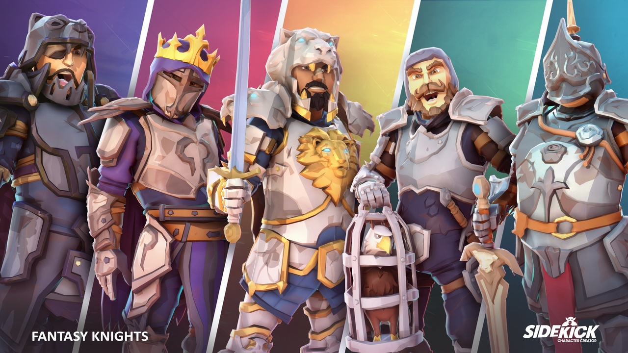 Media 1 for listing Fantasy Knights - Sidekick Modular Characters by Synty