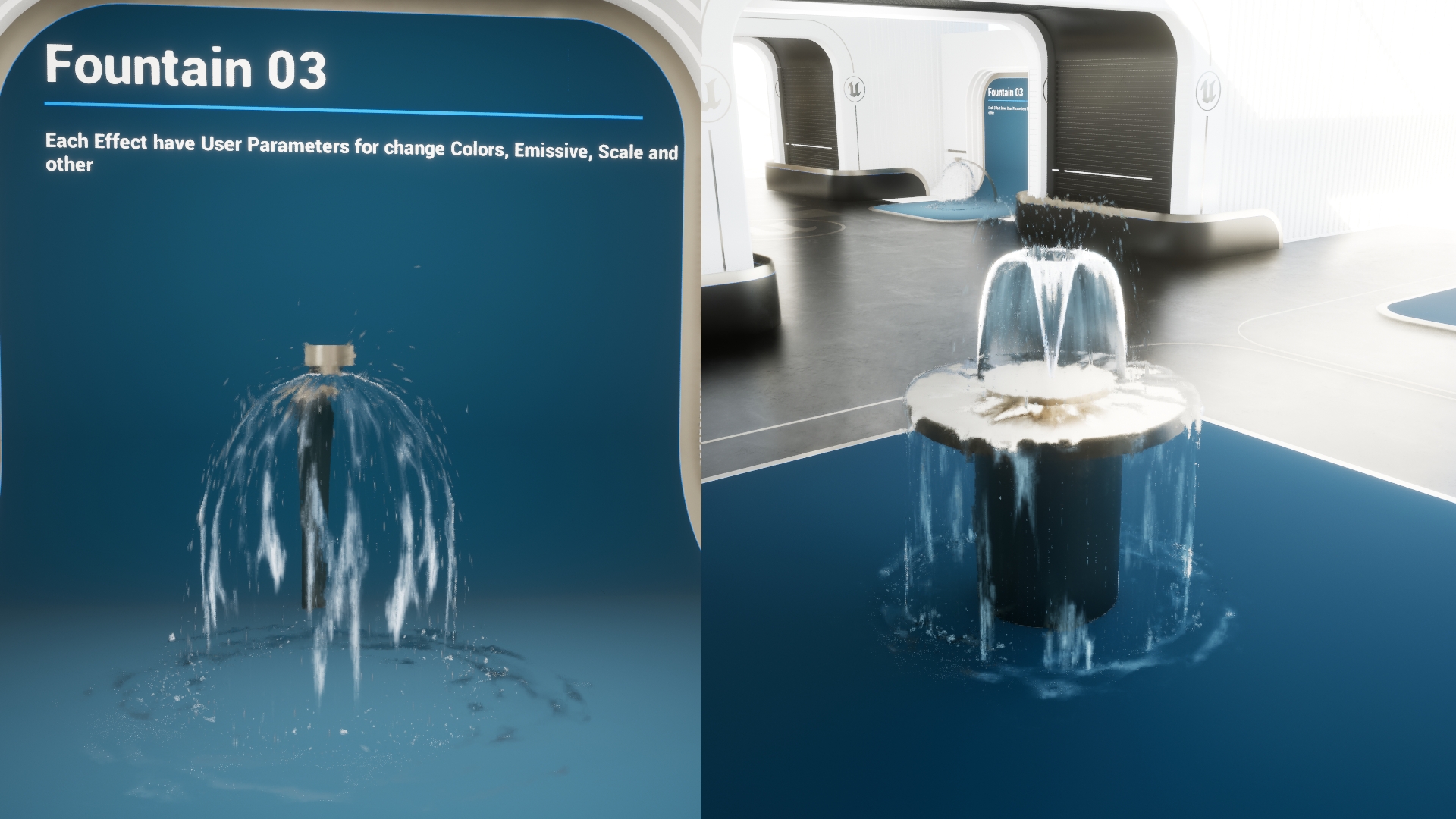 Fountains and Sprinklers VFX 제품 등록을 위한 미디어 1개