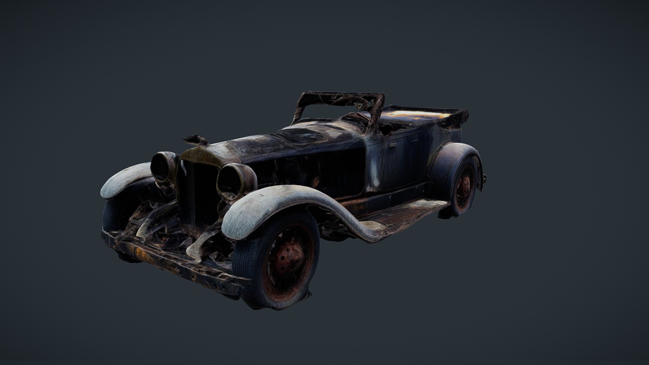 Media 1 for listing 1920s Crashed Car 001