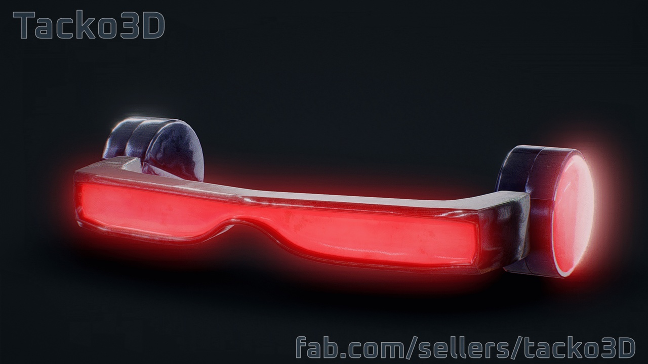 Media 1 for listing Futuristic Visor - Cyber Thug Punk