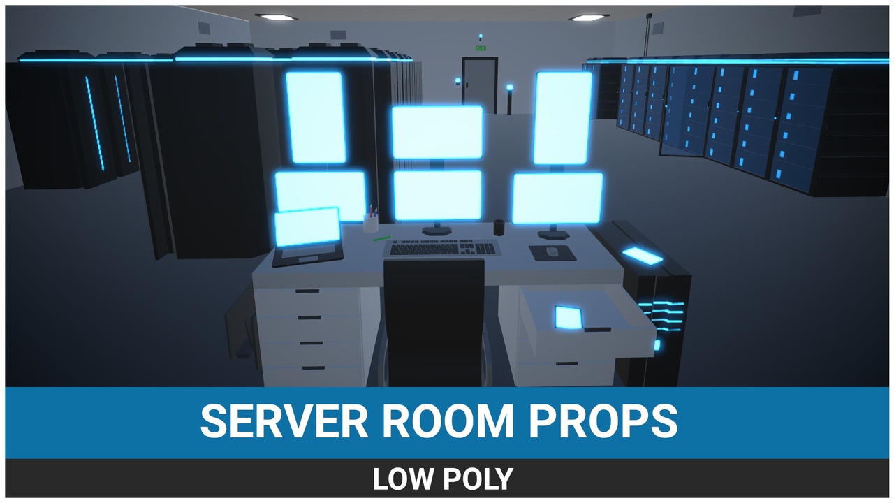 Fake Server Rack Prop LowPoly Server Room Props | Fab