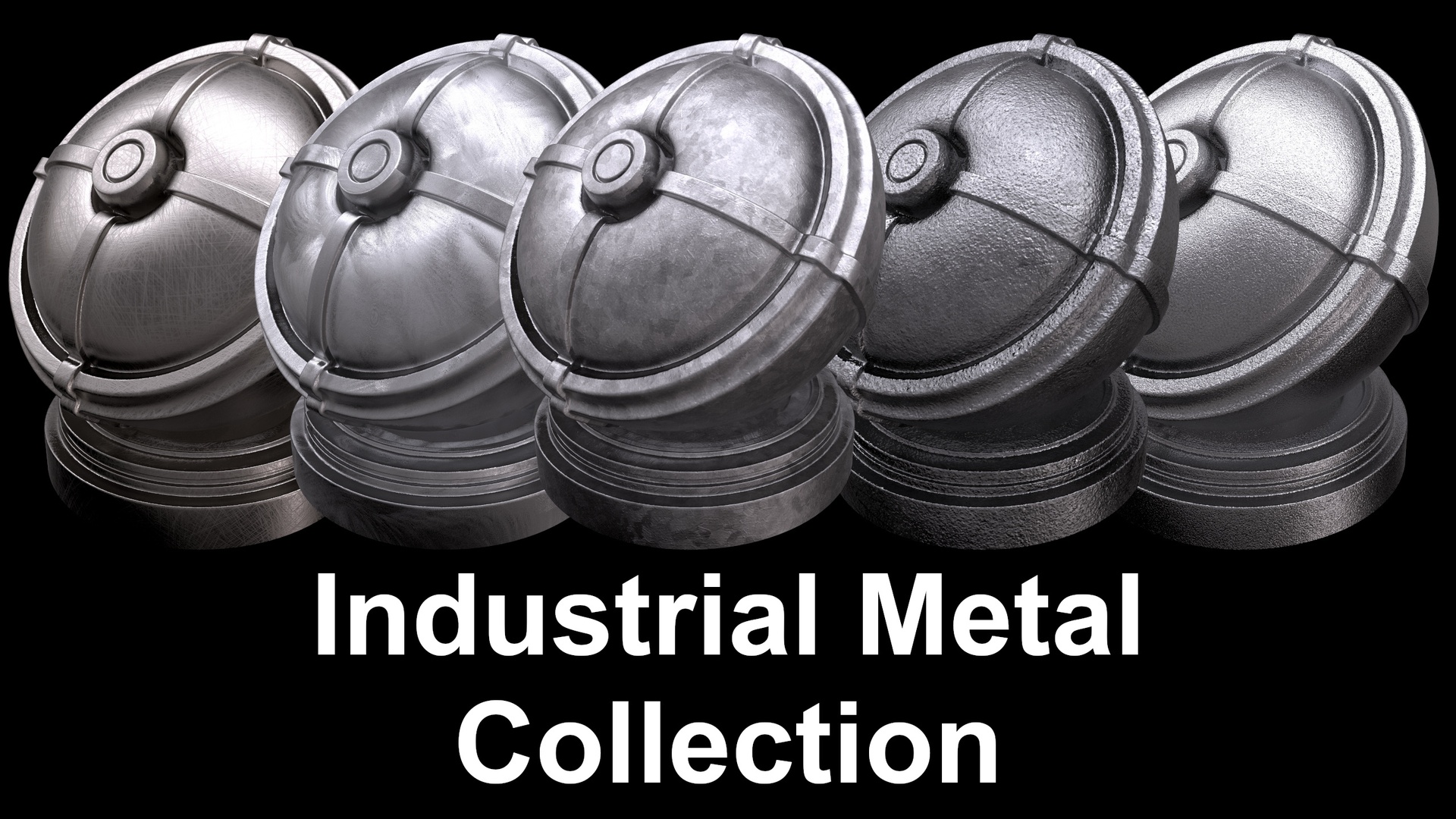 Media 1 for listing Industrial Metal Collection – 15 Realistic PBR Materials (4K)