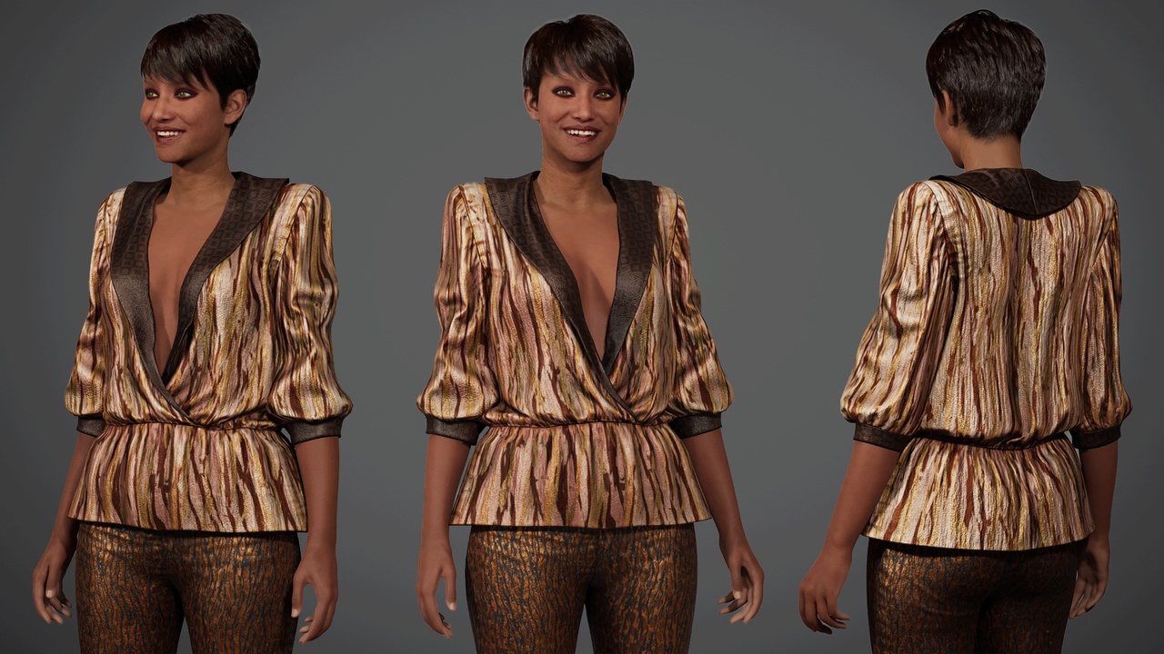 Media 1 for listing 80's Padded Shirt PARAMETRIC METAHUMAN CLOTHING