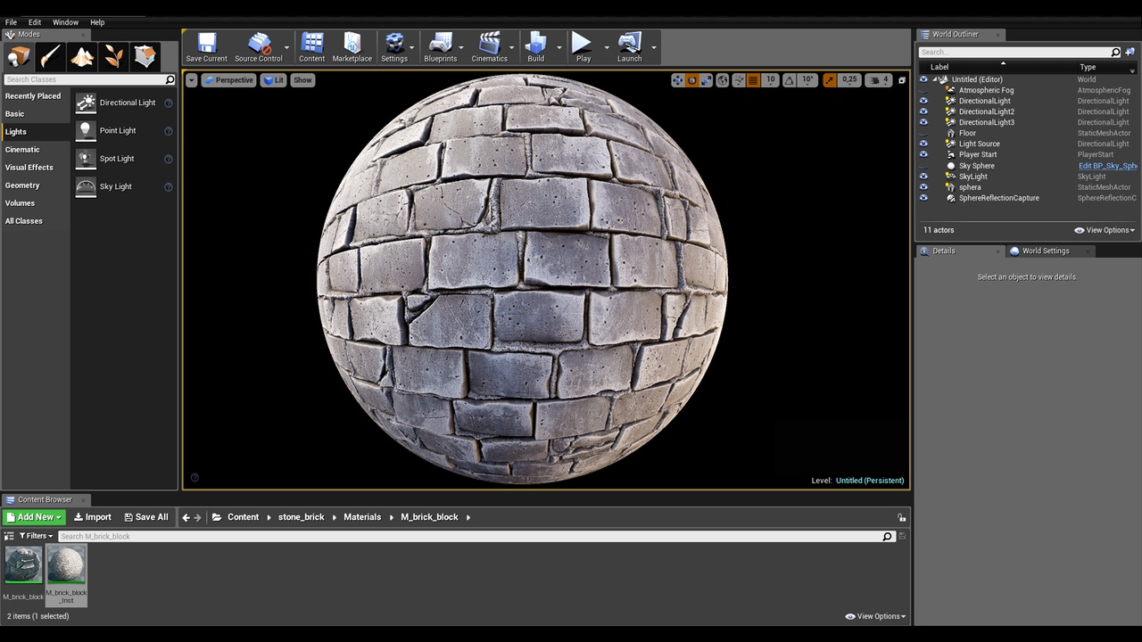 Media 1 for listing "Brick-Stone" Pack of 13 PBR Materials