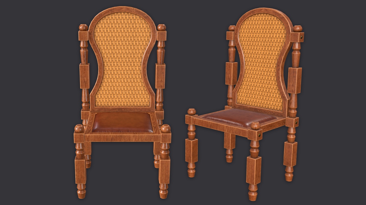 Media 1 for listing Medieval Wooden Chair_big