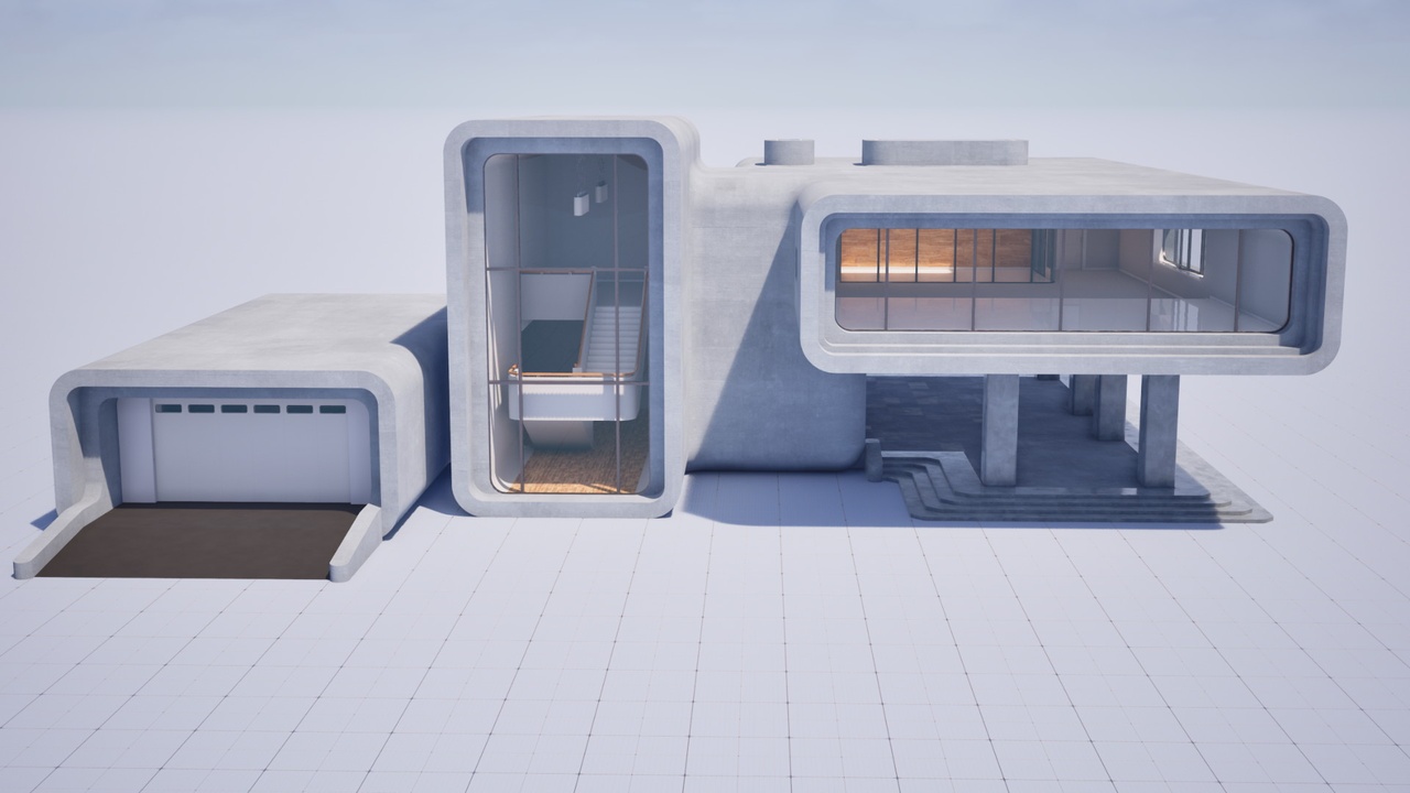 Media 1 for listing UB Brutalism house [modular home]