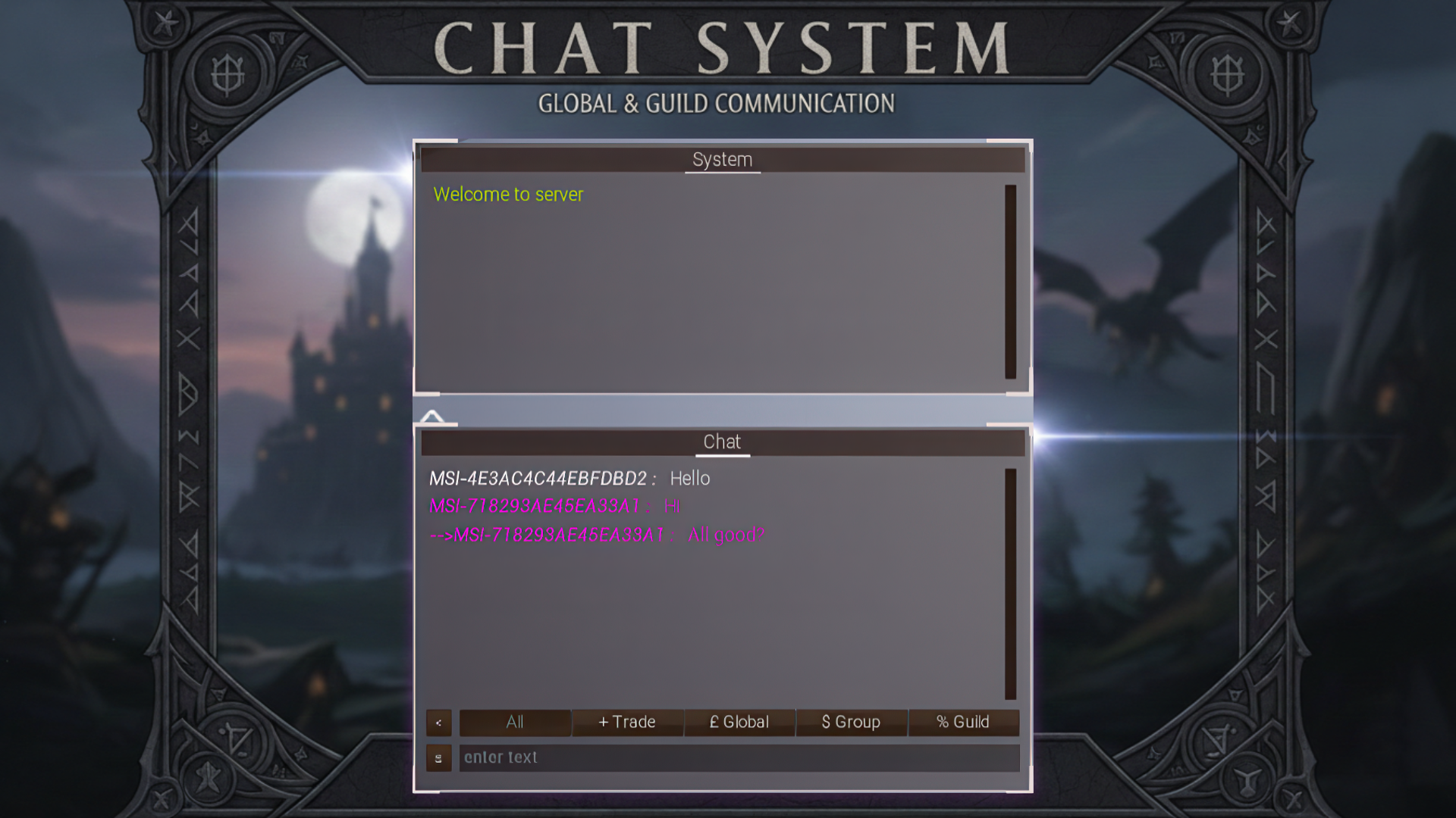 Chat System (MMORPG style) | Fab