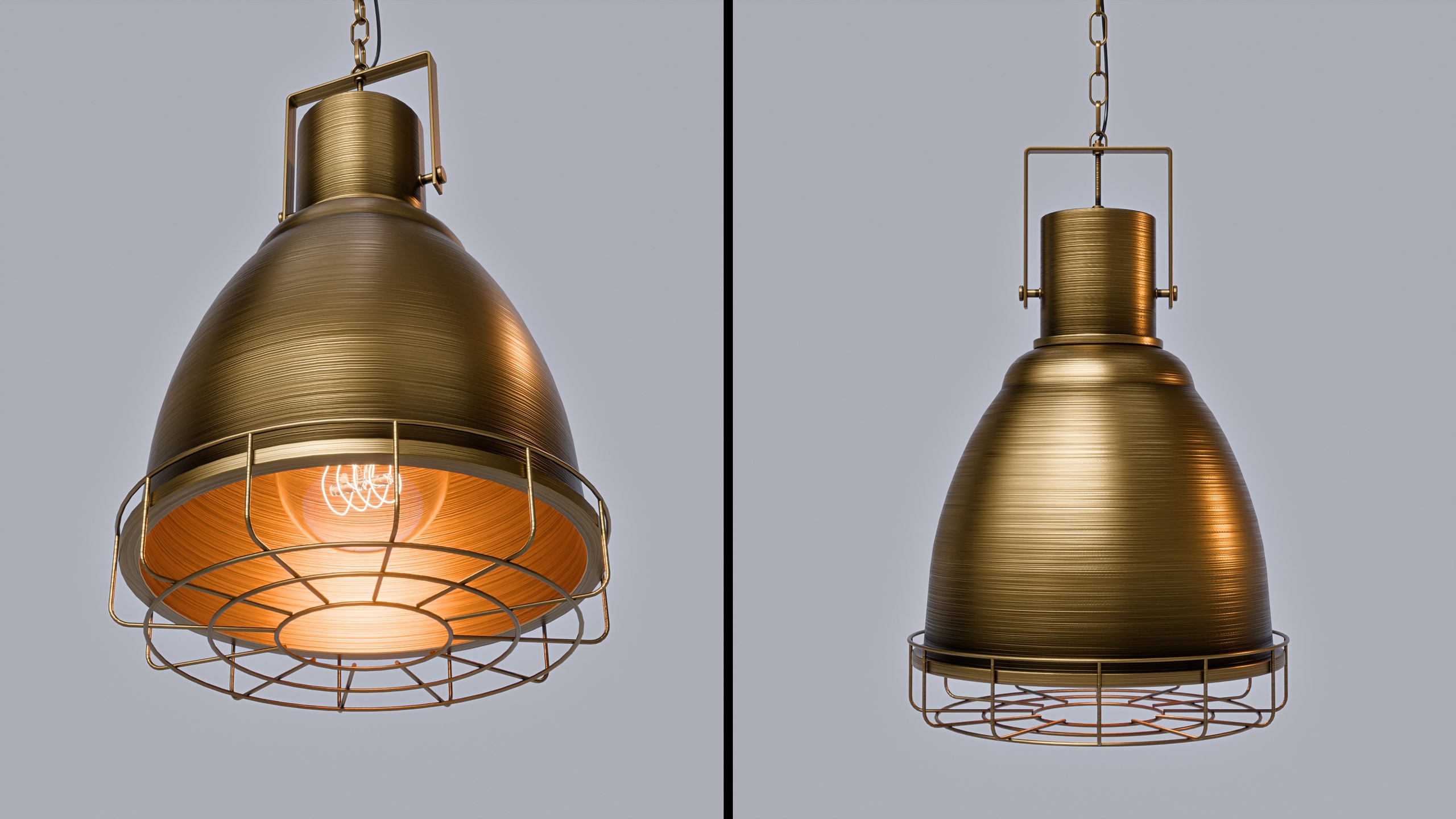 Média 1 pour l'article Brass Pendant Light