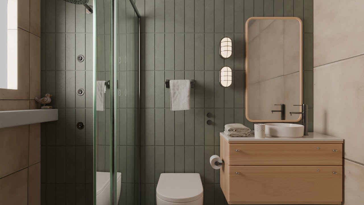 Media 1 for listing Green Bathroom - Scene for Blender