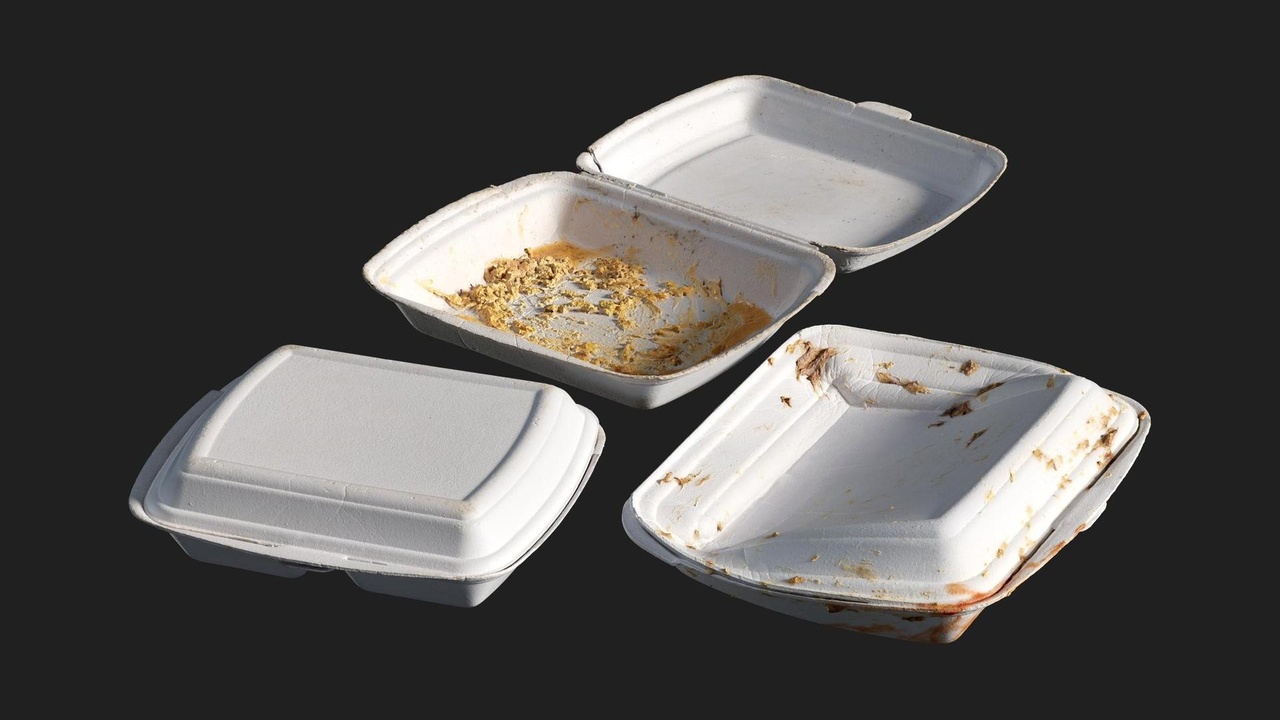 Media 1 for listing Urban Trash Container Box Styrofoam Dirty 02