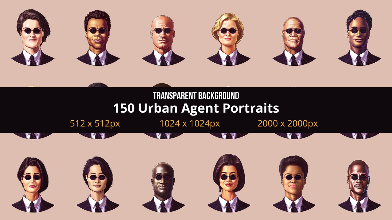 Media 1 for listing 150 Urban Agent Portraits 01
