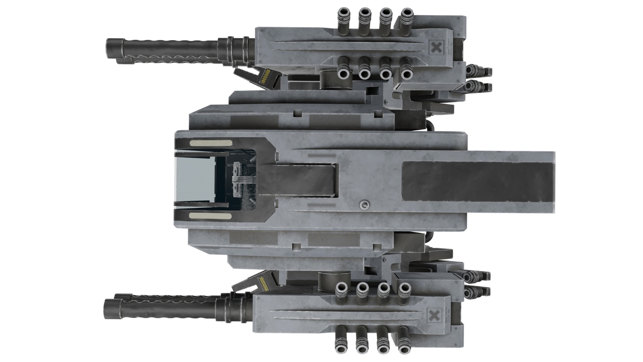 Media 1 for listing Rigged Sci-Fi Combat Walker Turret (3D Model)