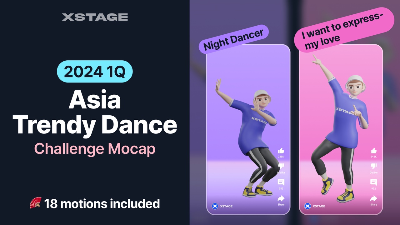 商品 Asia Trendy Dance Challenge Mocap Pack [2024 1Q] 的媒体 1