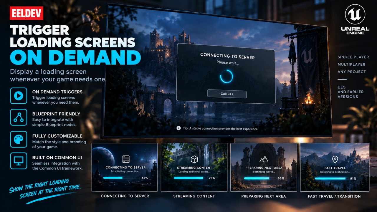 Media 1 for listing Loading Screen System for Unreal Engine (Common Loading Screen)