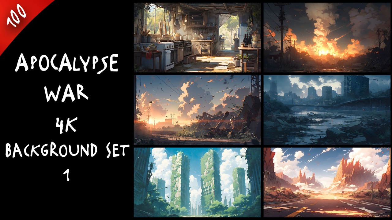Media 1 for listing 4K Background Apocalypse and War Set 1