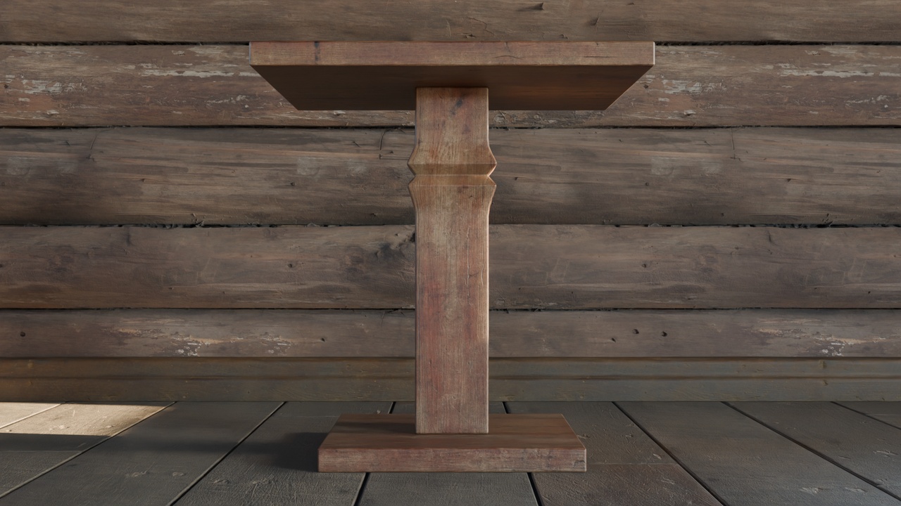 Medios 1 para el artículo Rustic Square Side Table - Country Wooden Furniture