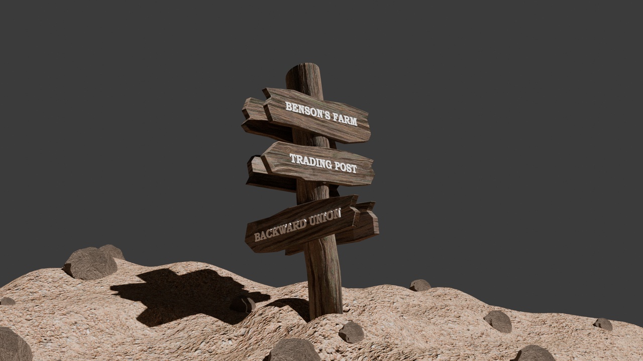Media 1 for listing Wooden direction sign