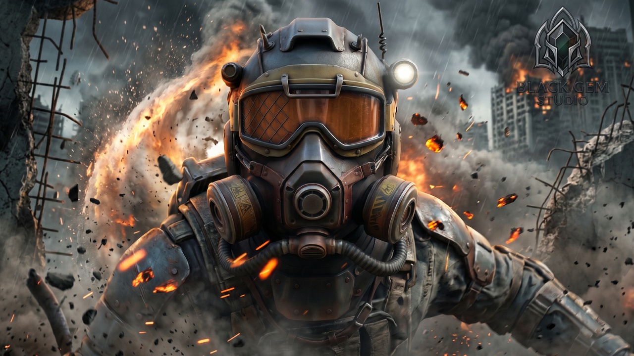 Media 1 for listing Post Apocalyptic Combat Gas Mask Soldier for Metahuman Survival Worlds