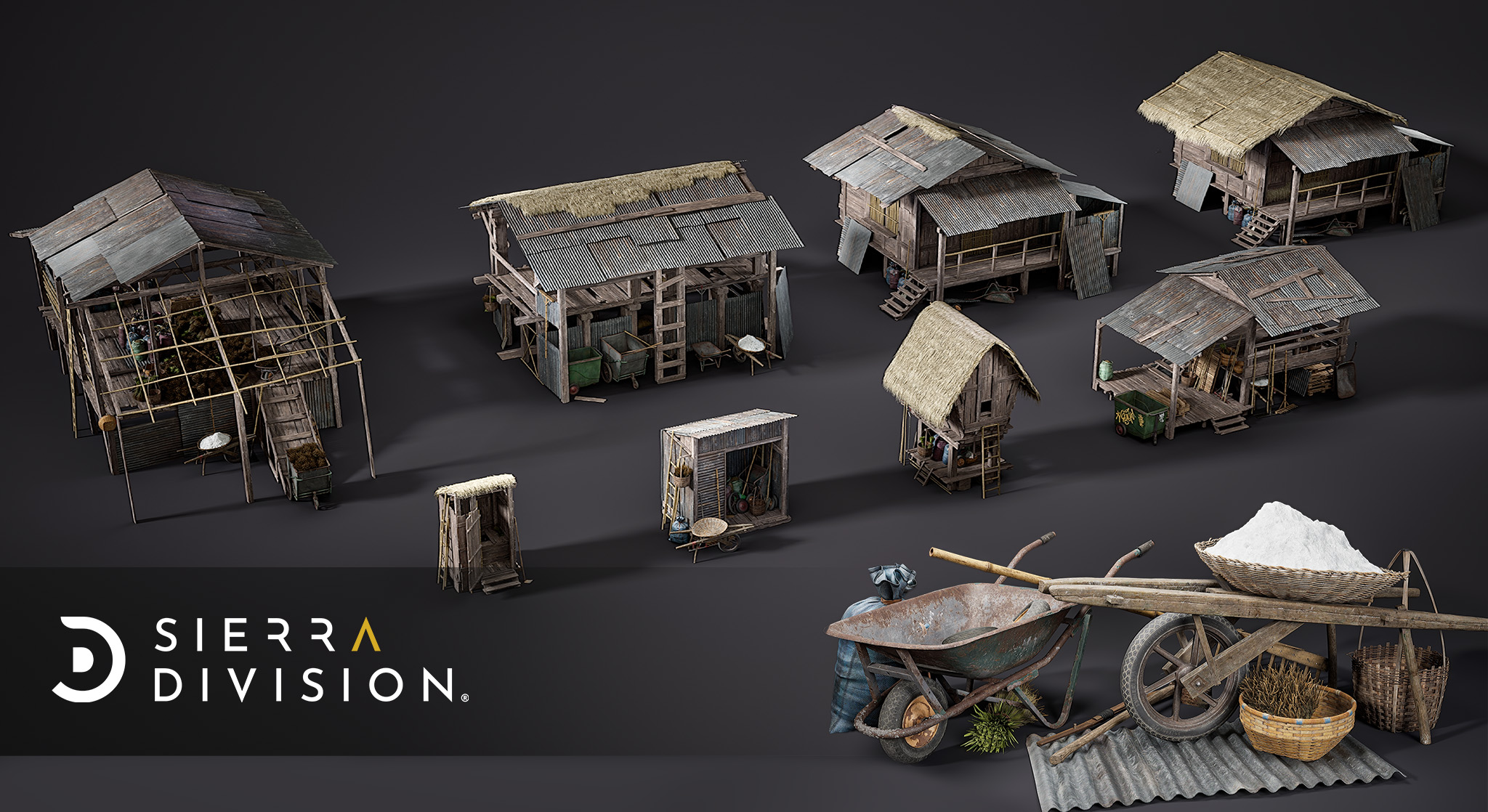 Tropical Farm Props and Modular Shacks - Vol. 1 | Fab