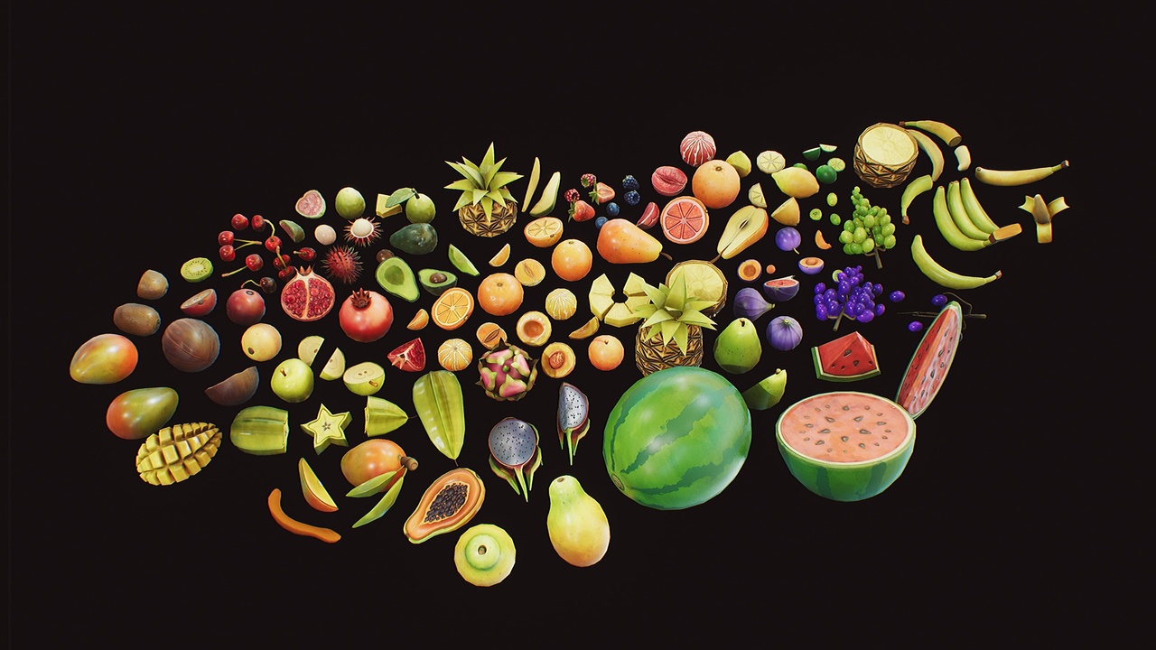 Media 1 for listing Stylized Fruits Pack 01