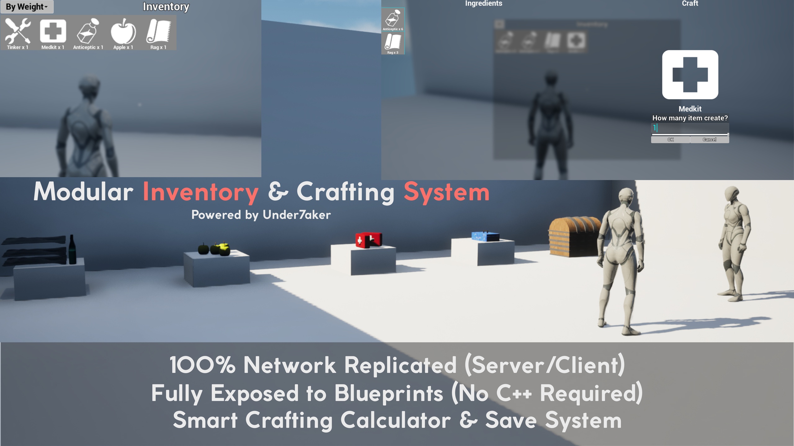Modular Inventory & Crafting System | Fab