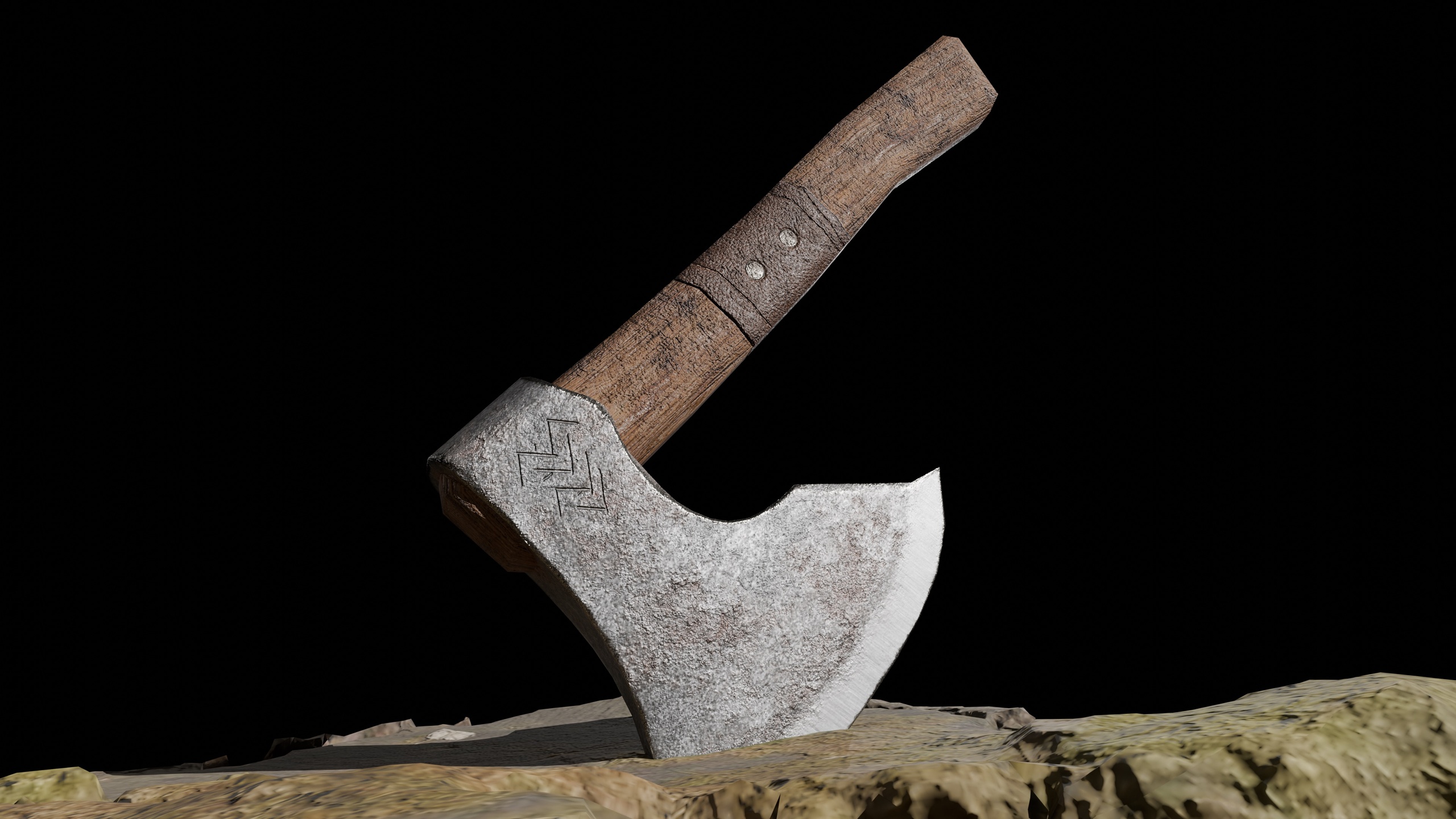 Media 1 for listing Medieval Axe – Realistic PBR Model