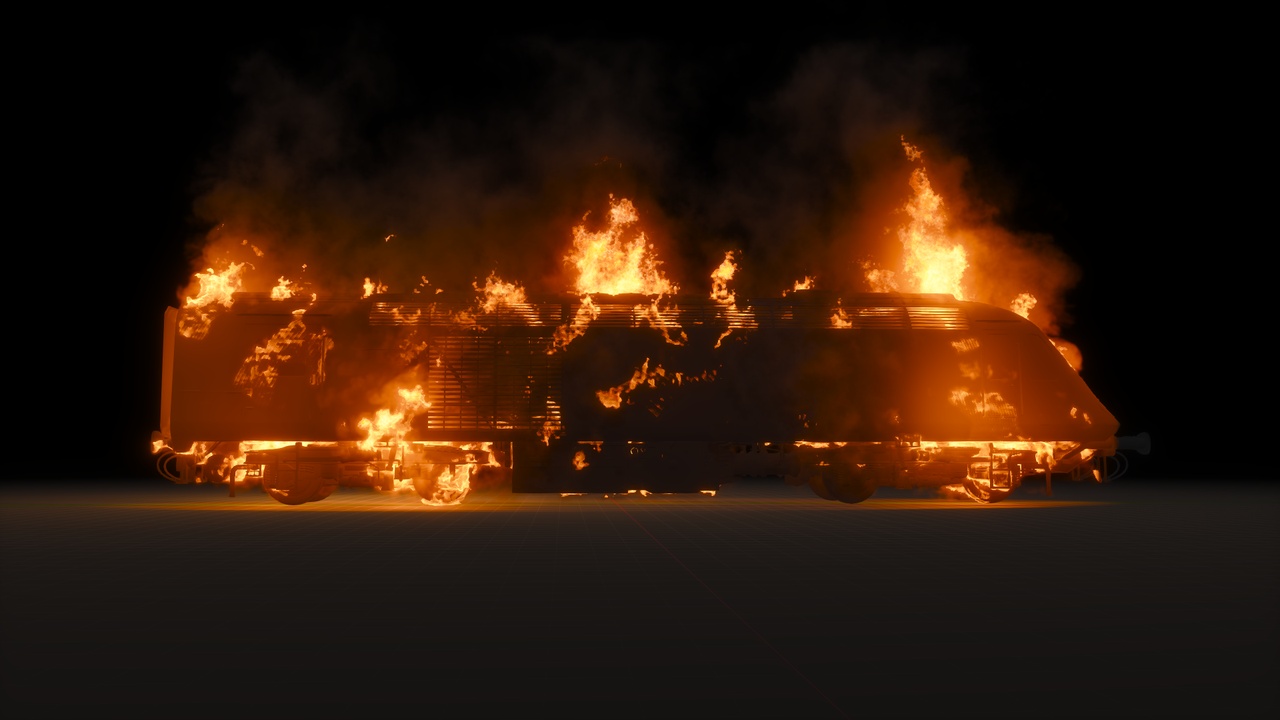 Media 1 for listing Burning Train Vdb Effects Pack Loop