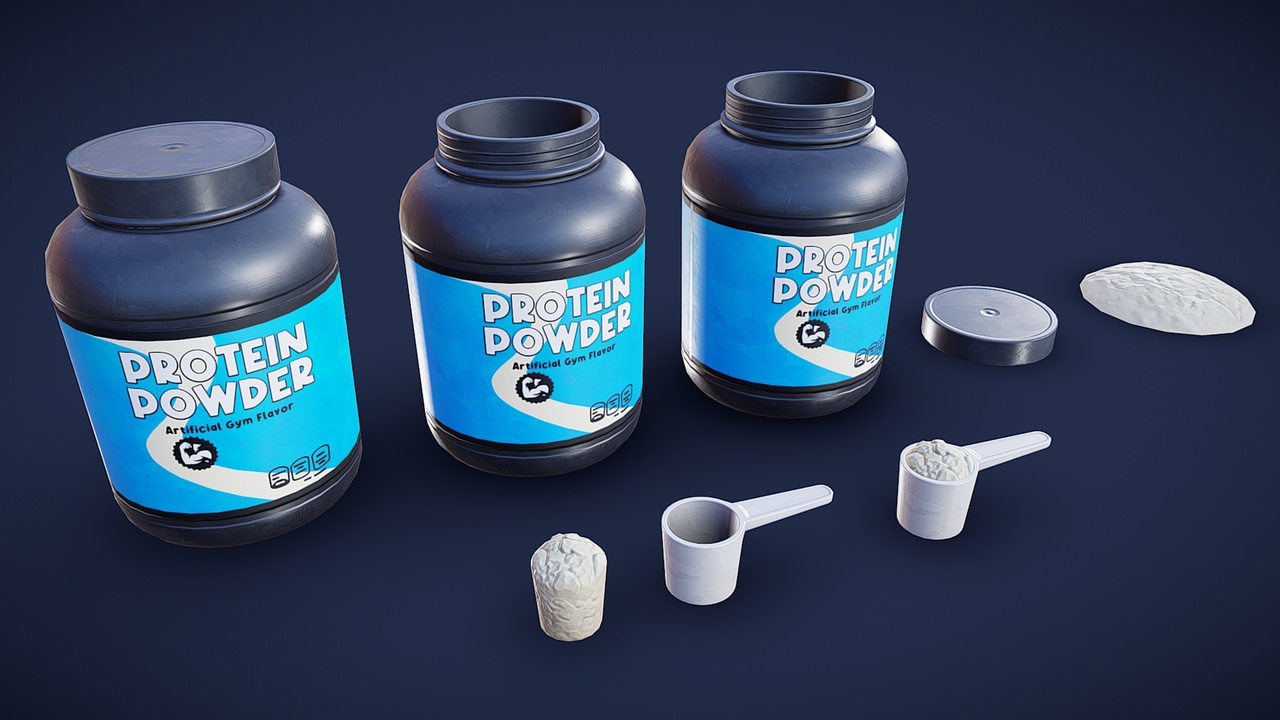 Media 1 for listing Stylized Protein Powder - Game Ready