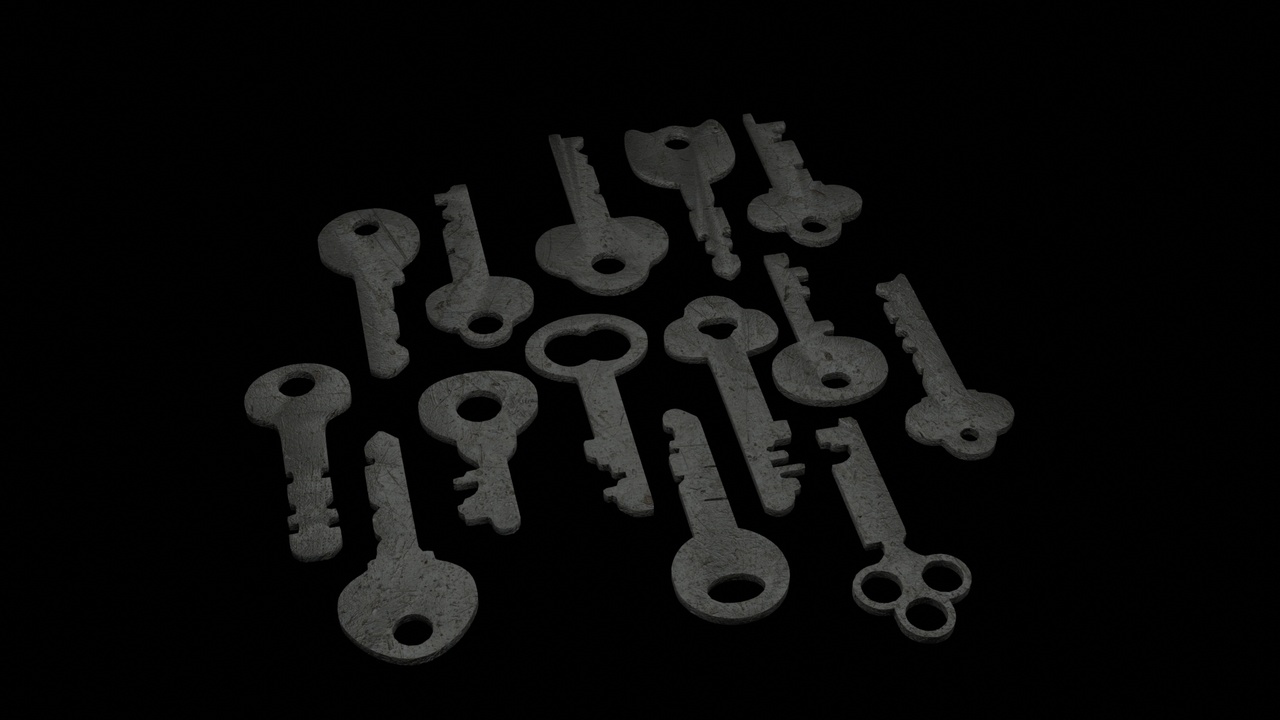 Media 1 for listing DUNGEON ANTIQUE DECORATIVE KEYS