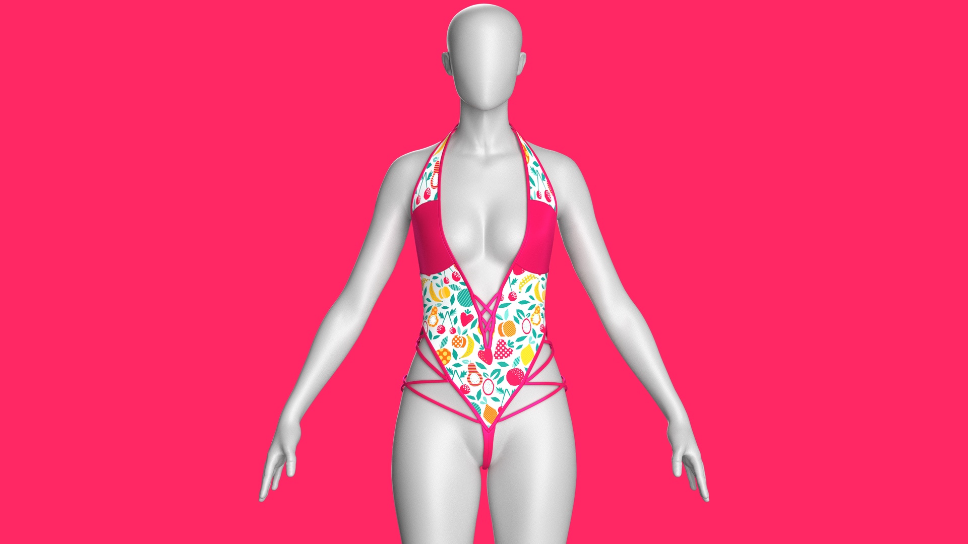 Media 1 for listing Girls Bikini - Summer Print V4 | High Poly