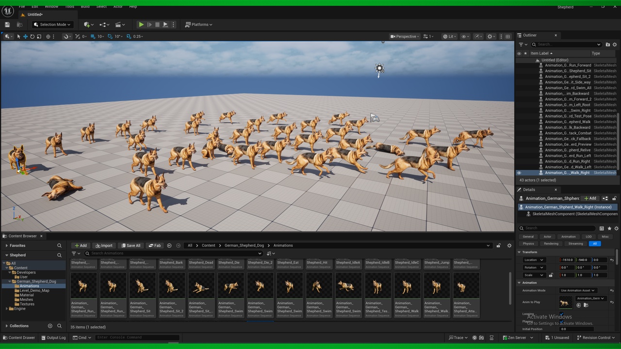 Media 1 for listing German Shepherd Dog Breed (Game Ready)