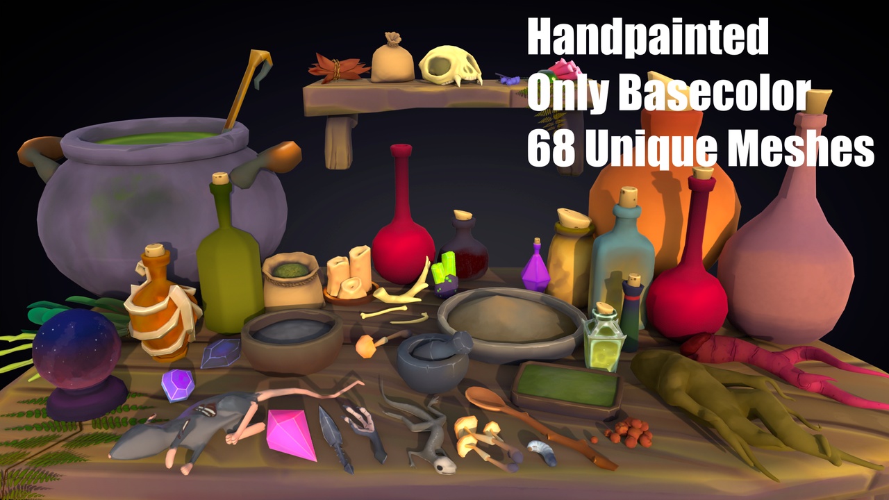 Media 1 for listing Handpainted Potion Props Pack