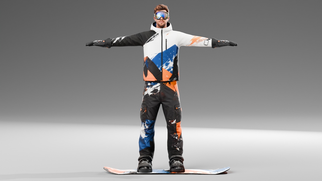 Media 1 for listing Snowboarder - Rigged