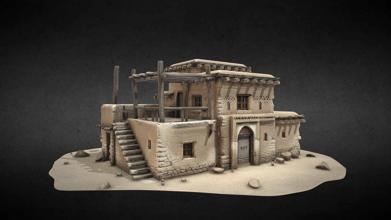 Stylized Adobe House – Tier I 제품 등록을 위한 미디어 1개