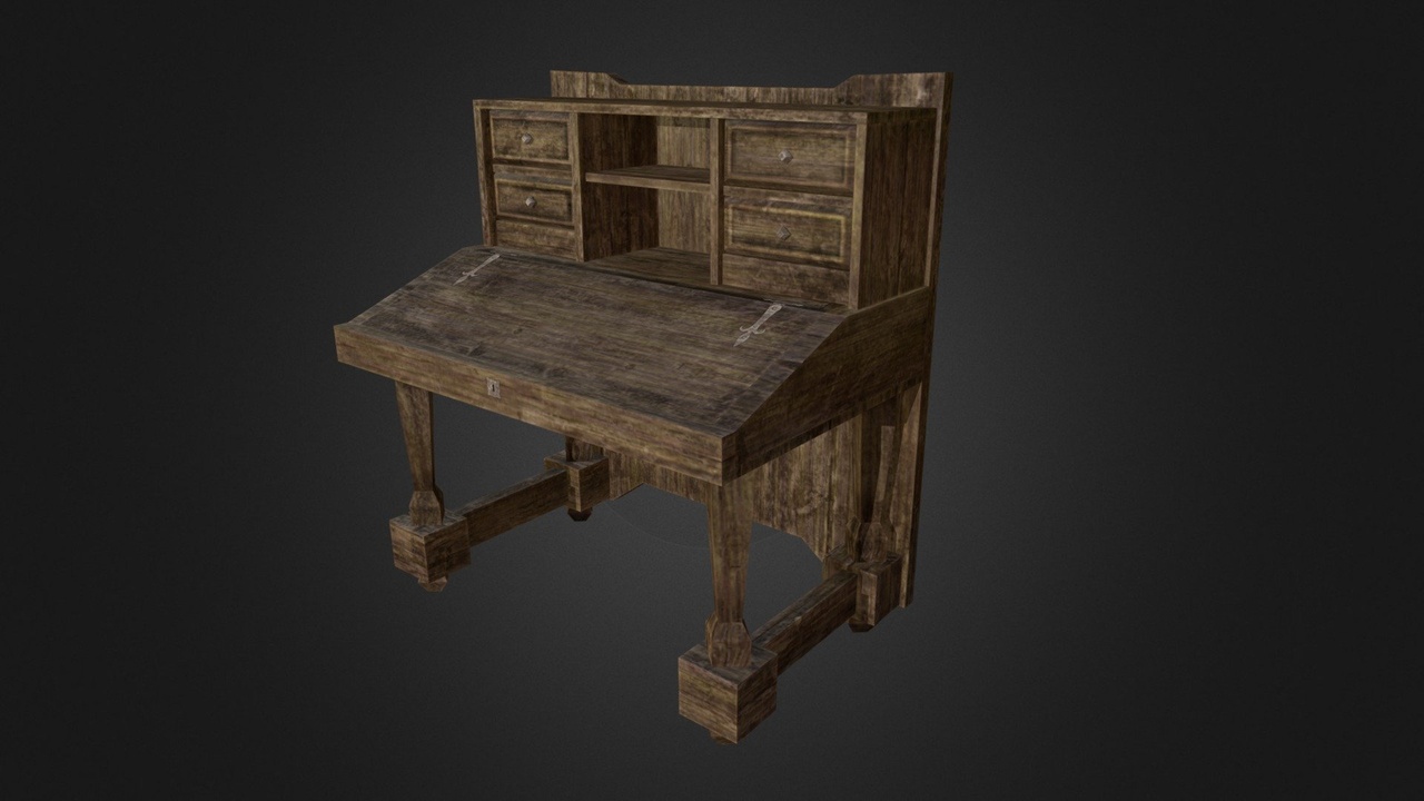 Media 1 for listing Medieval style Desk - Low poly game ready model