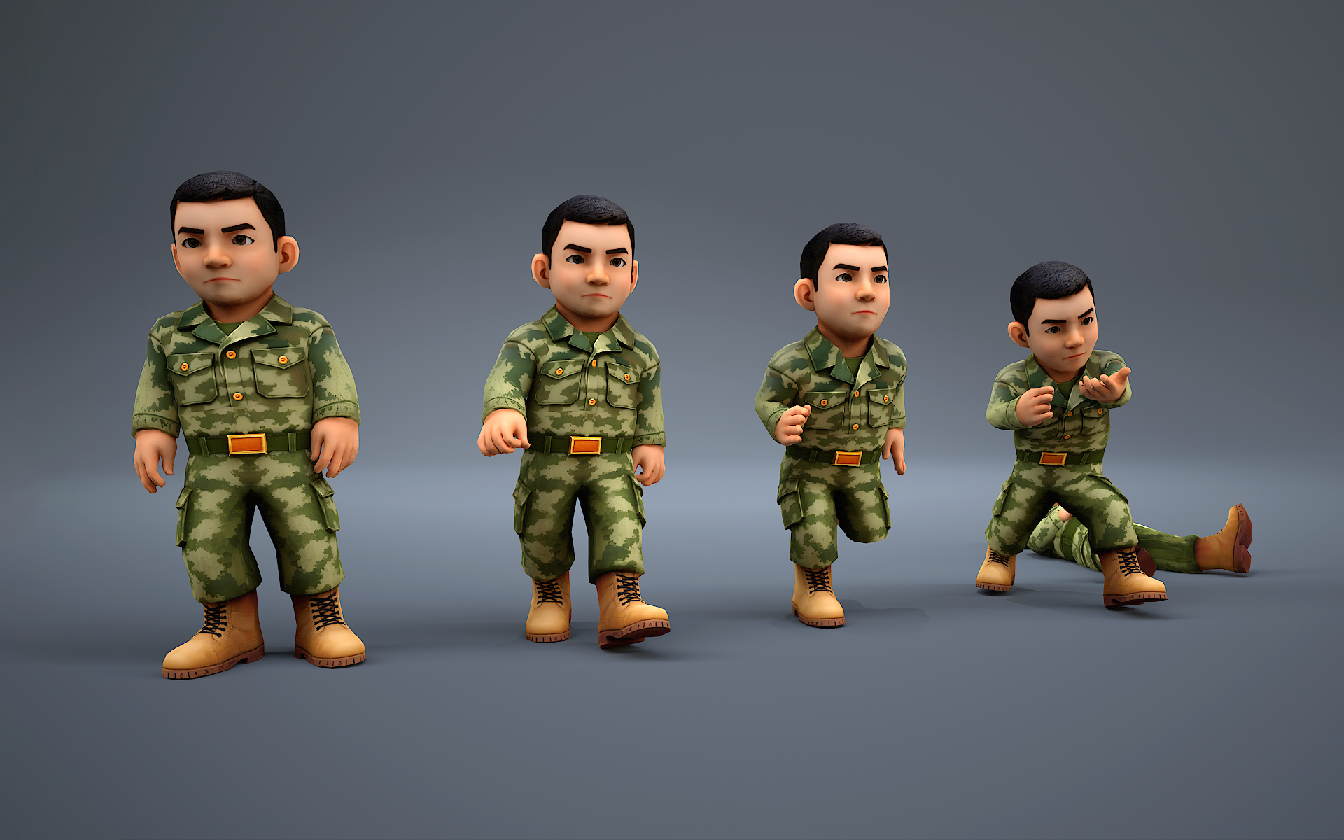 Stylized Asian Soldier | Fab