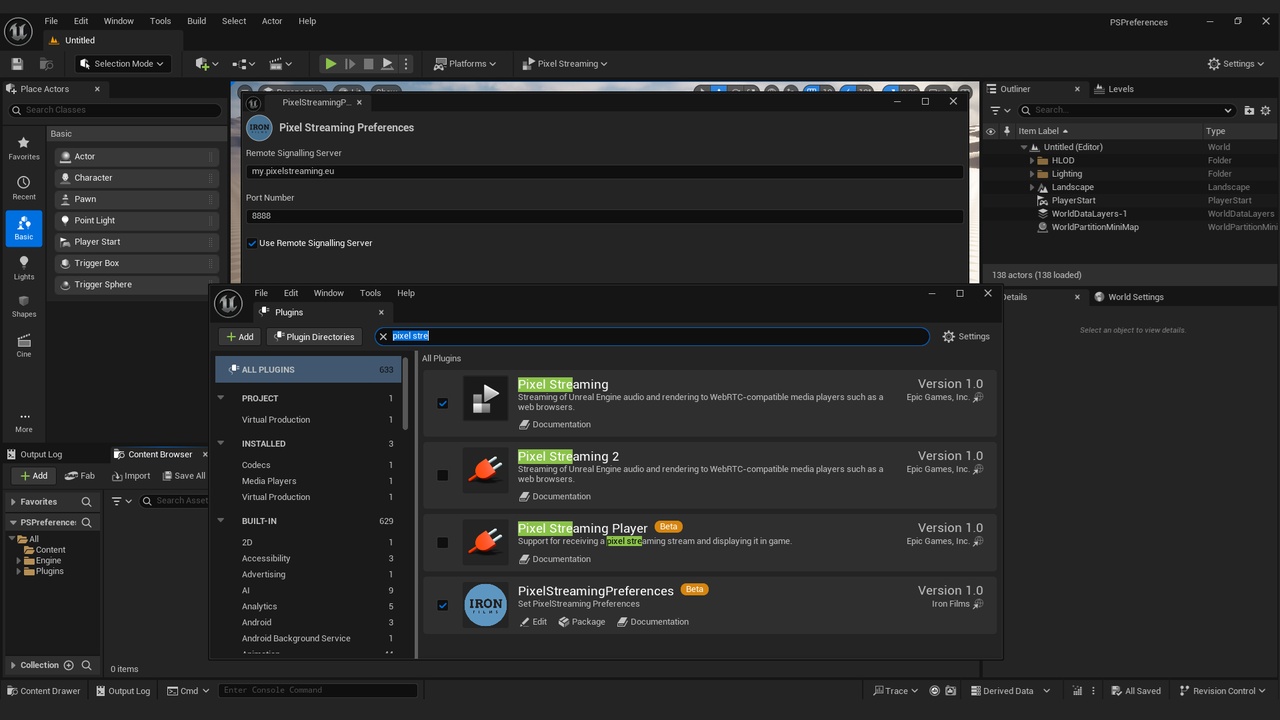 Media 1 for listing IRON Pixelstreaming Preferences