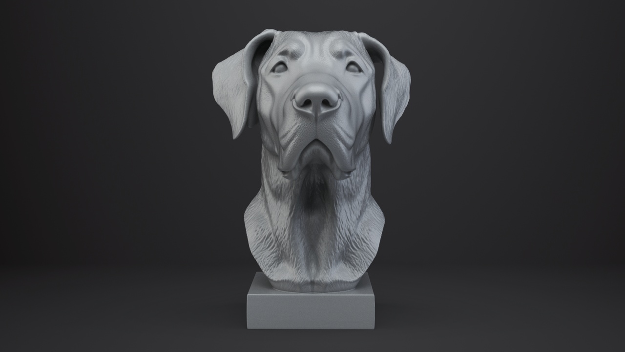 Media 1 for listing Great Dane Dog Bust