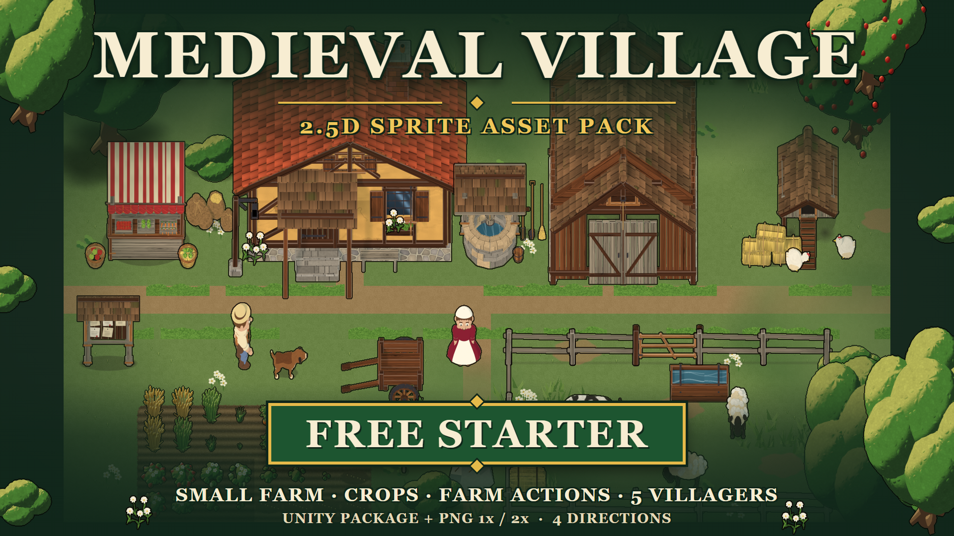 Medieval Village 2.5D - Free Starter: Top-Down Village Sprites | Fab
