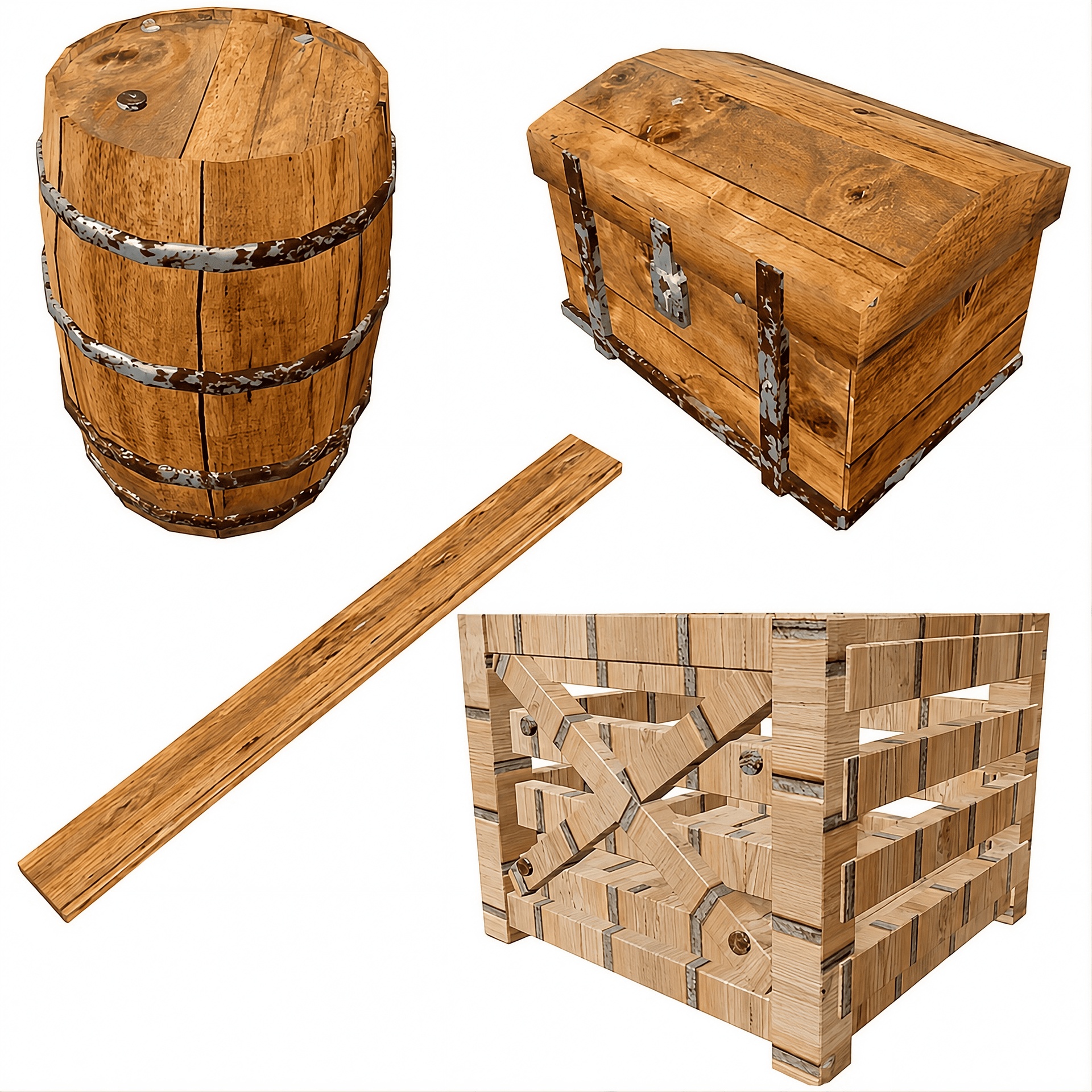 Media 1 for listing Medieval Wooden Storage Pack