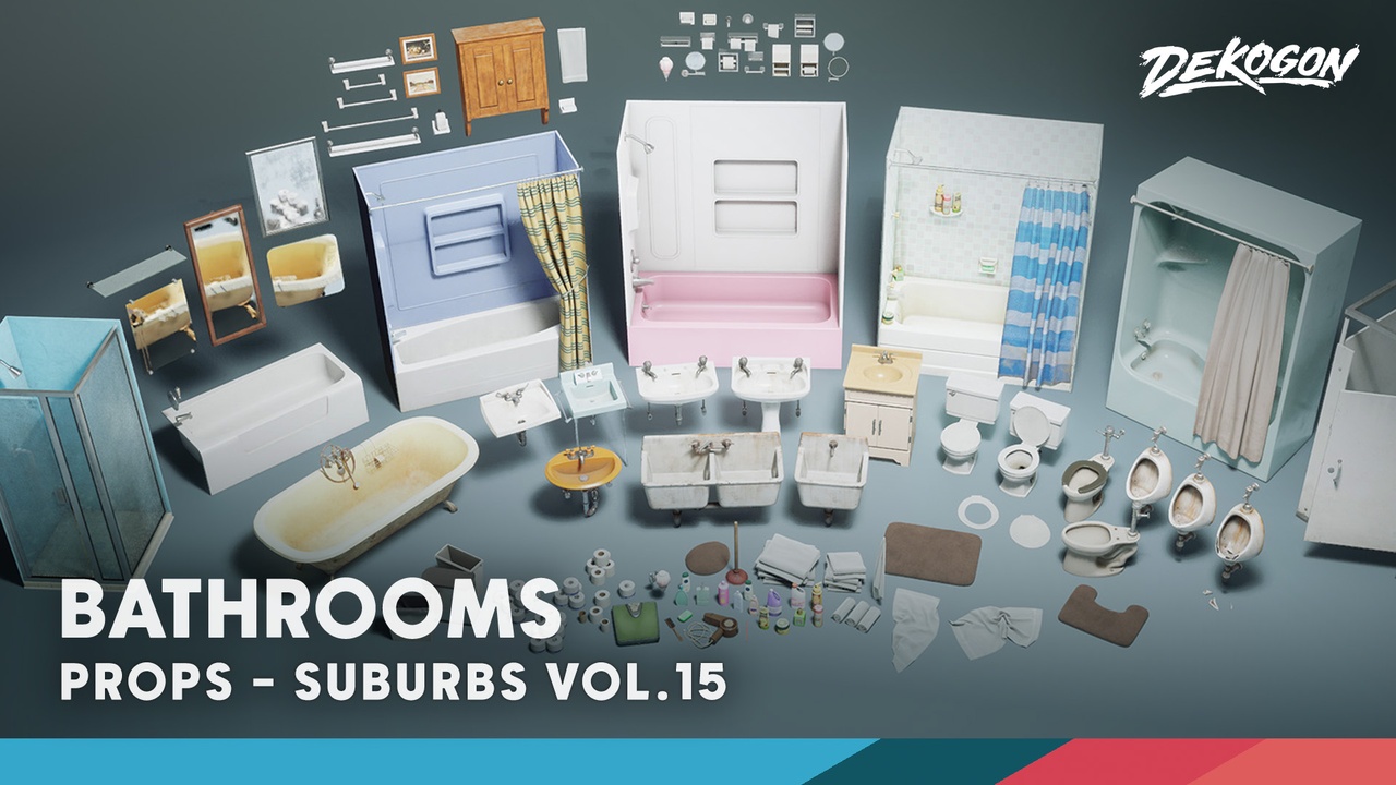 Media 1 for listing Suburbs VOL.15 - Bathroom (Nanite and Low Poly)