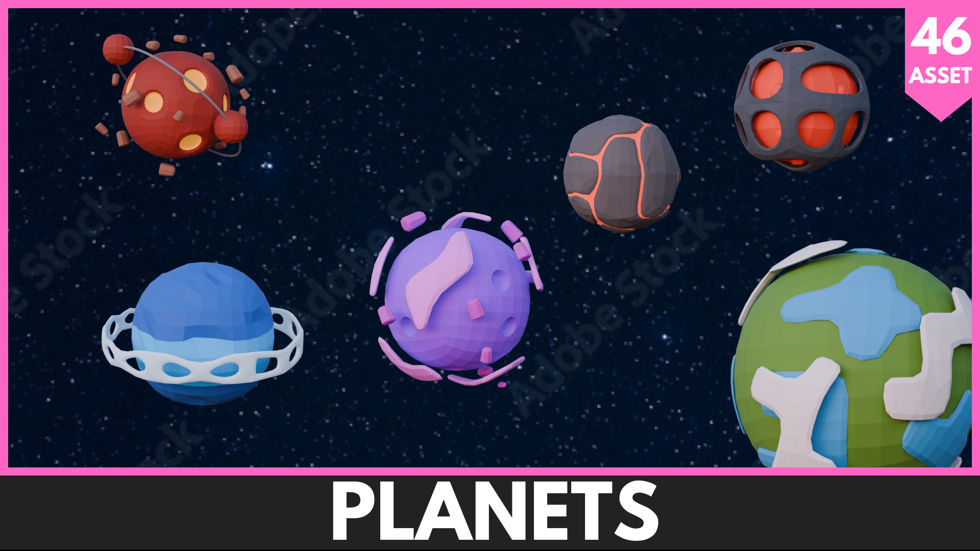 Low Poly Planets by Ake | Fab
