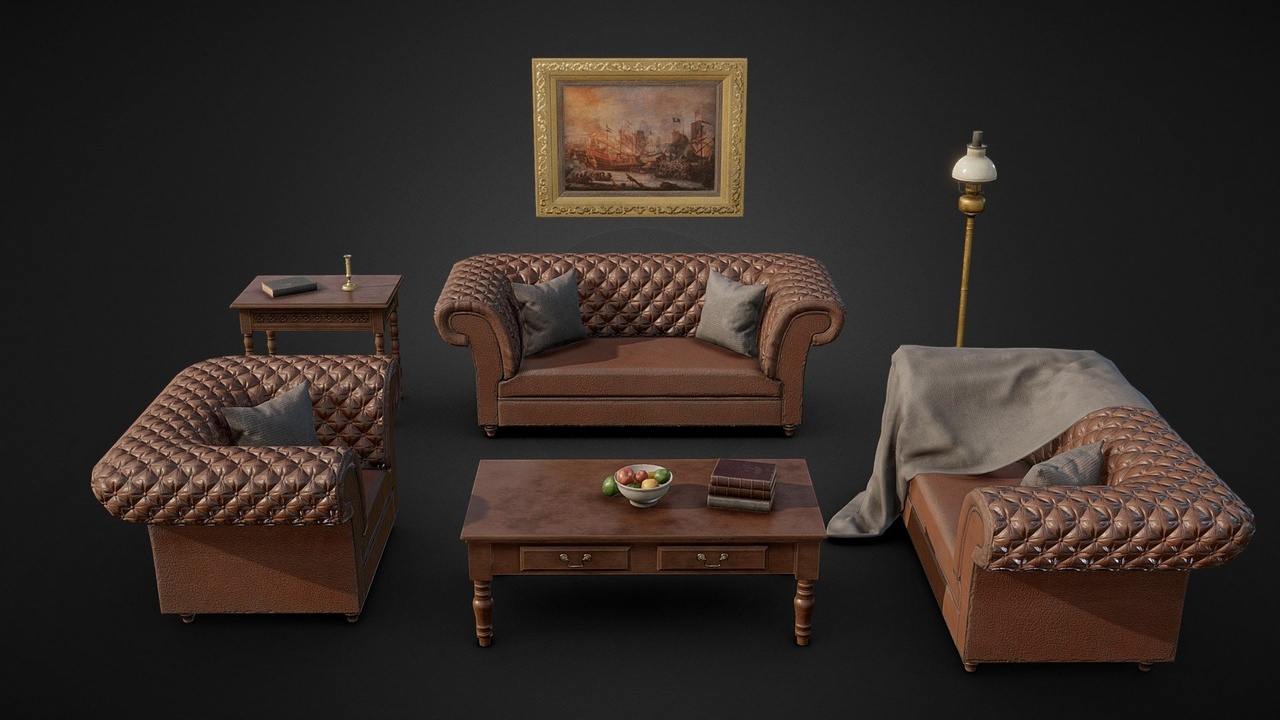 Media 1 for listing Victorian Sofa Set