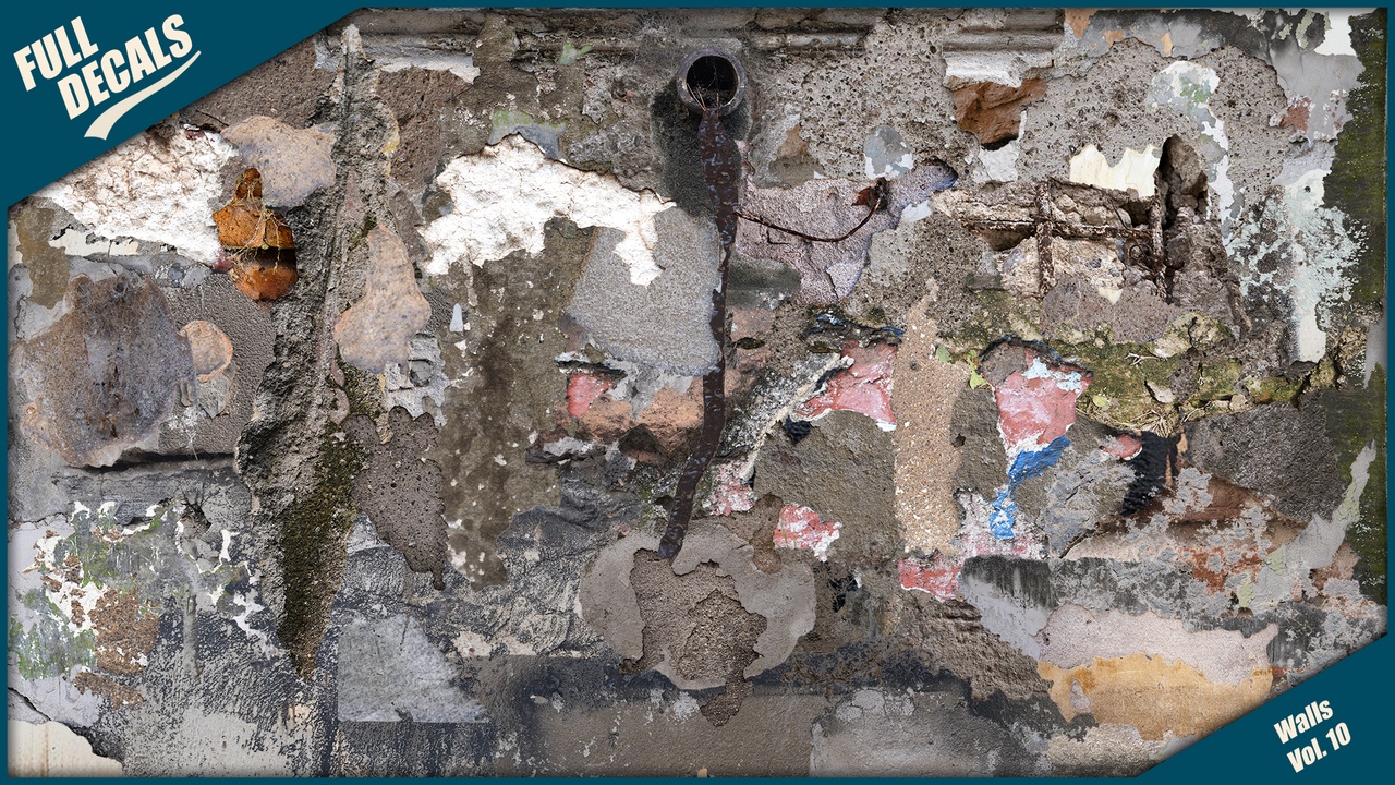 Media 1 for listing Burnt and Destroyed Wall Decals Pack Vol. 10