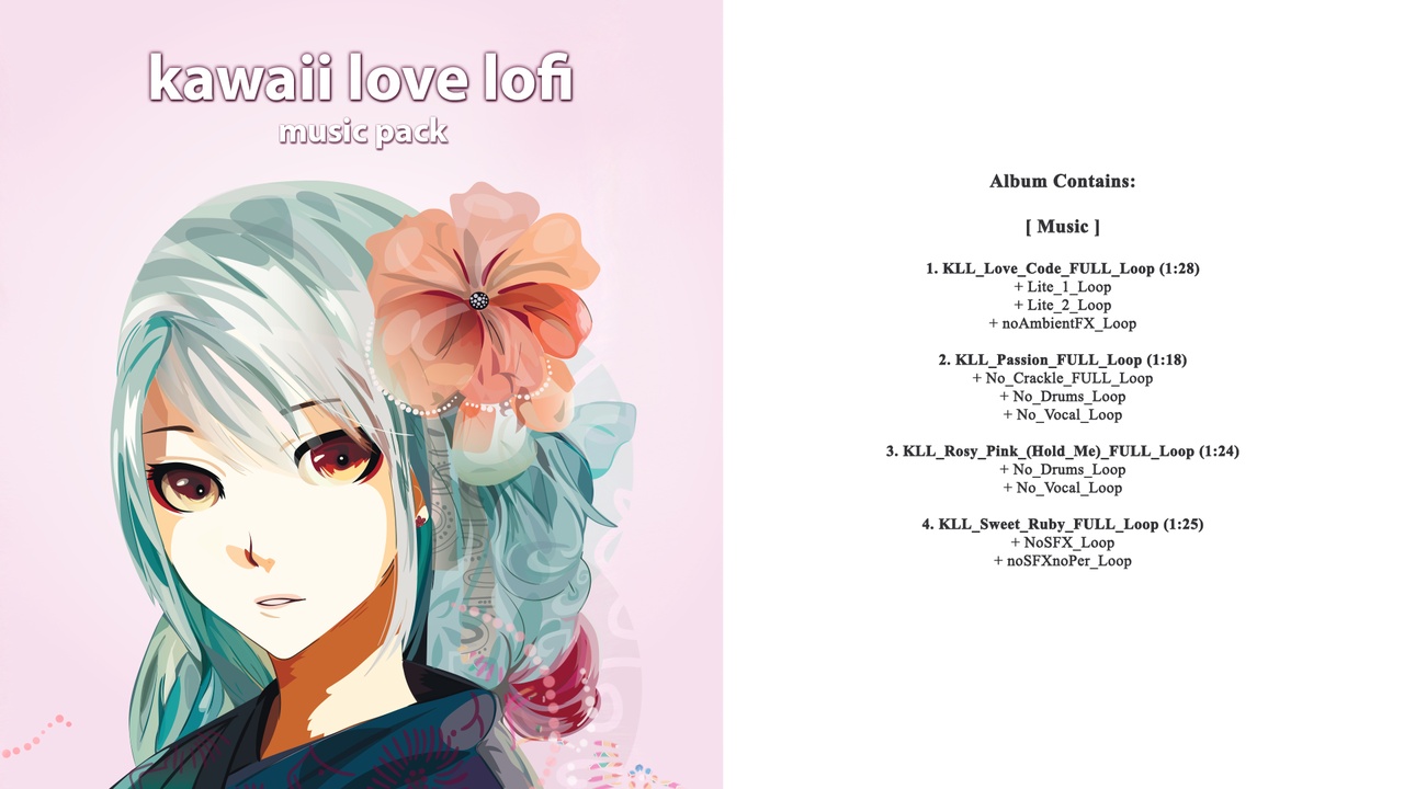 Media 1 for listing Kawaii Love Lofi Music Pack