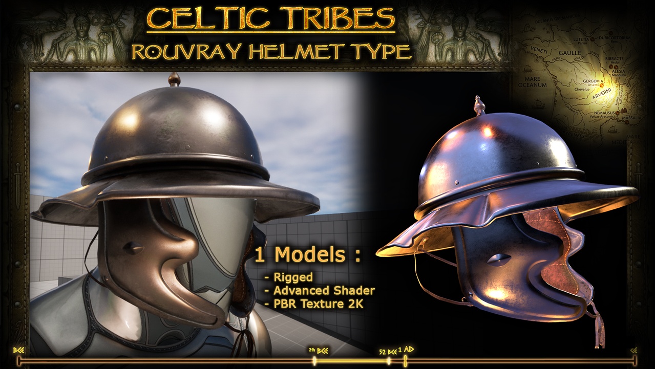 Media 1 for listing Celtic Tribes : Helmet Rouvray Type