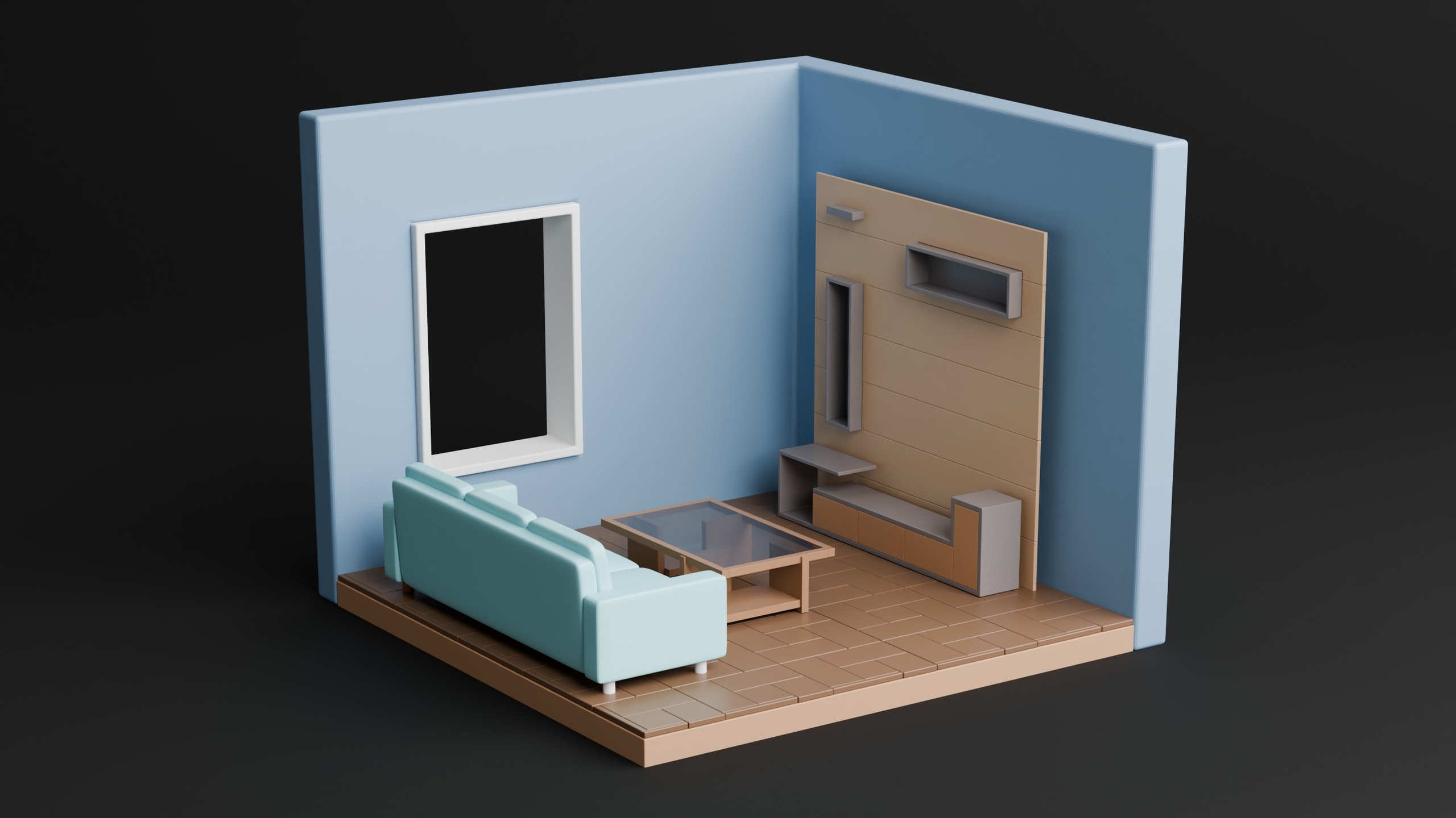 Media 1 for listing Low Poly Isometric Interior Kit