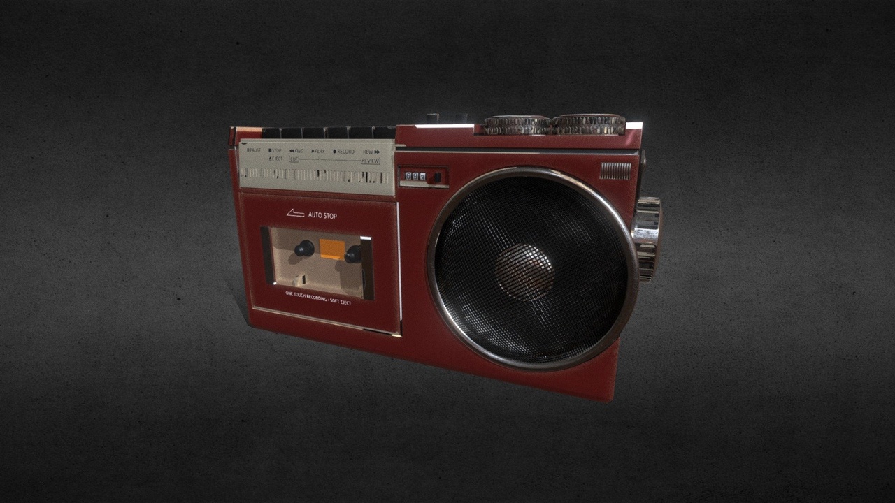 Media 1 for listing Vintage Red Radio Cassette Player