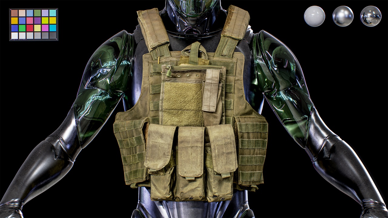 Media 1 for listing Military vest 01 - All MH Bodies & UE5 Skeletons - Rigged  LP Photogrammetry